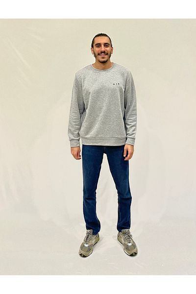 Superlife Φούτερ Superlife Ανδρικό Ποδηλατικό Λαιμόκοψη με 3 νήματα πάχους αέρα κεντημένο