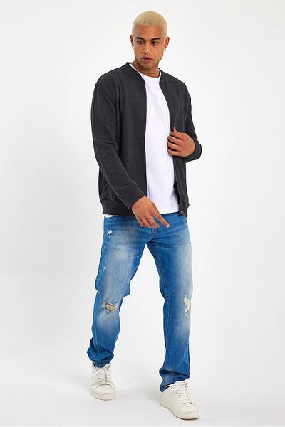 Superlife Superlife Мъжка дебела жилетка Floda Pocket Regular Fit Thin Cardigan Spr 20k63
