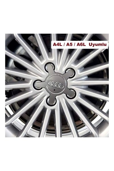 Universal Audi Uyumlu Ahtapot Gri 5 Bijon Çelik Jant Göbeği 135 MM 1 Adet