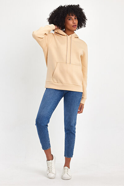 Superlife Hanorac pentru femei, cu glugă, cu 3 fire, din fleece, spr24swk55