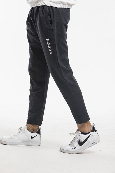 Superlife Ανδρικό λεπτό παντελόνι φούτερ Broklyn Printed - Regular Fit Spr 205