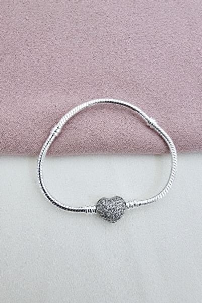 Çelik kalpli çelik bileklik