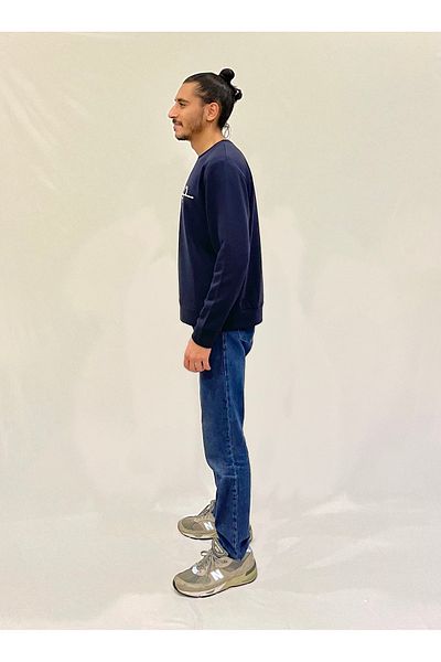 Superlife Süperlife Ανδρικό φούτερ με λαιμόκοψη με λαιμόκοψη με 3 νήματα πάχους Tokyo Spr24sw30