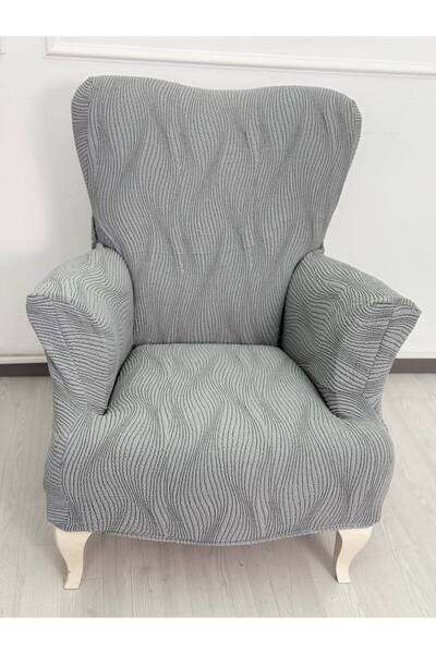 Defne Home Kalın Krokan 3311 Lastikli Kanepe Koltuk Örtüsü < Çekyat Örtüsü < Koltuk Örtüsü Gri