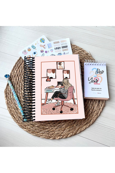 steplanner 2025 Ajanda-Günlük Hayat Planlayıcı-2025 Masa Takvimi-2 Sayfa Stic...