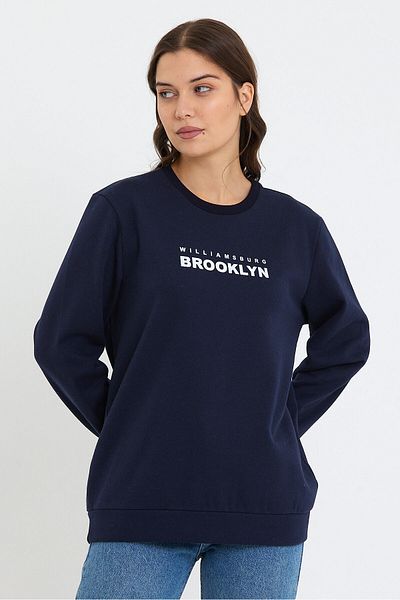 Superlife Дамски тънък суичър с кръгло деколте Superlife Oversize Brooklyn
