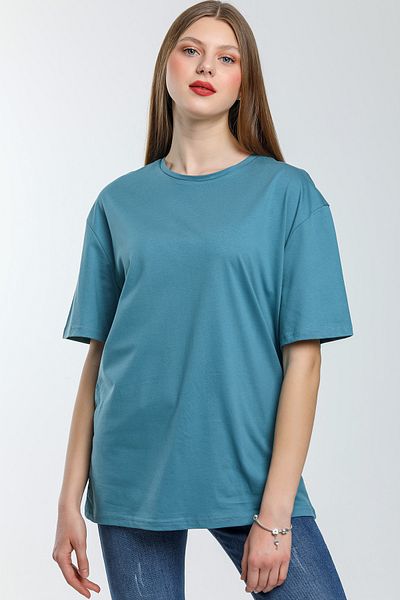 Superlife Süperlife Women's Crew Neck Oversize Fit T-Shirt Spr21Yk30