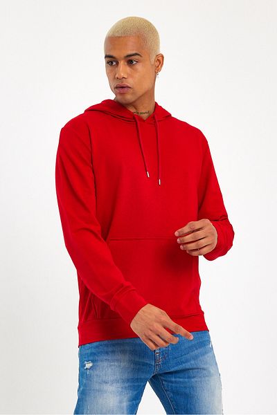 Superlife Superlife Мъжки тънък суичър с качулка Regular Fit Spr 20k55