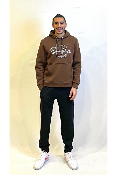 Superlife Muška majica sa kapuljačom opuštenog kroja Postavljeno flisom 3-kan...