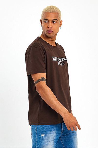 Superlife Ανδρικό μπλουζάκι με λαιμόκοψη Superlife - Regular Fit California printed T-shirt