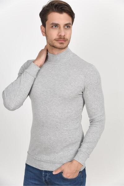 Superlife Μακρυμάνικο ανδρικό φούτερ Half Fisherman Slim Fit Thin Spr 2019k20