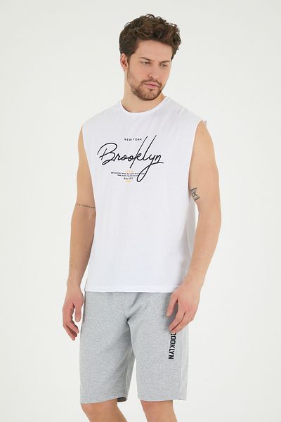 Superlife Men's Crew Neck Regular Fit Brooklyn Printed T-Shirt Spr22ts115