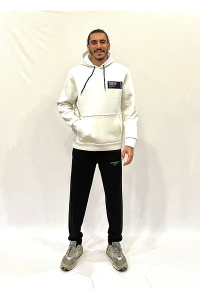 Superlife Φούτερ με κουκούλα Superlife Men Polar Li με 3 νήματα Tokyo Print