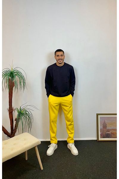 Superlife Pantaloni de sport pentru bărbați Superlife, cu 3 fire groase, cu fleece în interior Spr24ea95