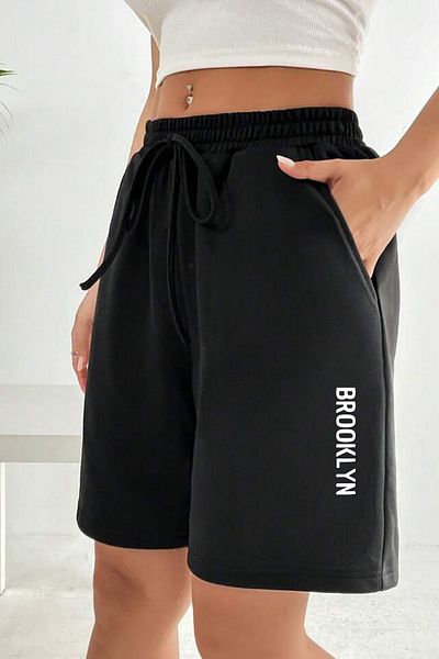 Superlife Dámské pohodlné šortky Superlife s elastickým pasem s potiskem Spr24srk208