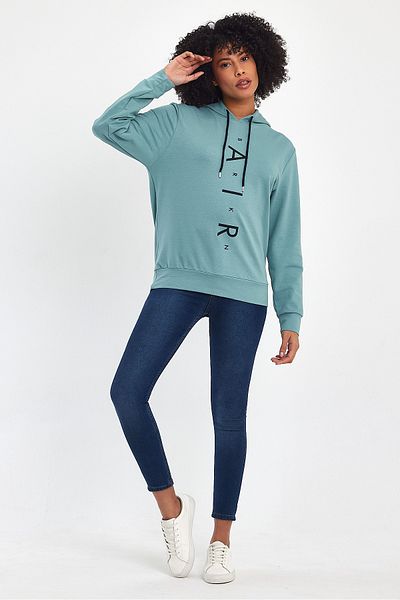 Superlife Superlife Γυναικεία Oversize Fit Air Printed Λεπτή φούτερ