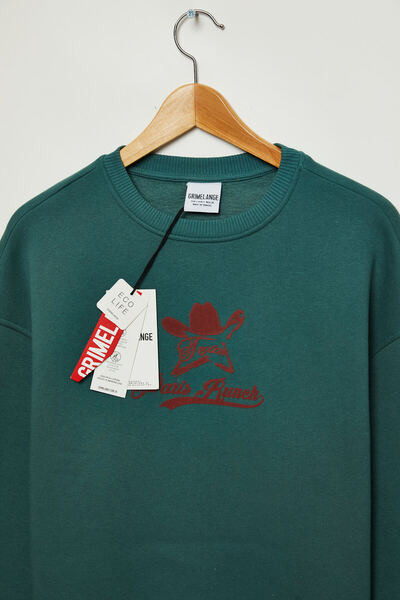 GRIMELANGE ASTOU Damen-Sweatshirt mit 3 Fäden in hellem Khaki