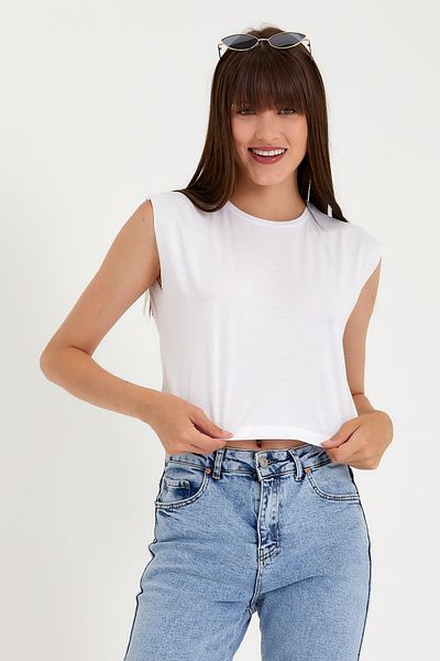Superlife Γυναικείο T-Shirt Regular Fit Crop Spr22tsk128