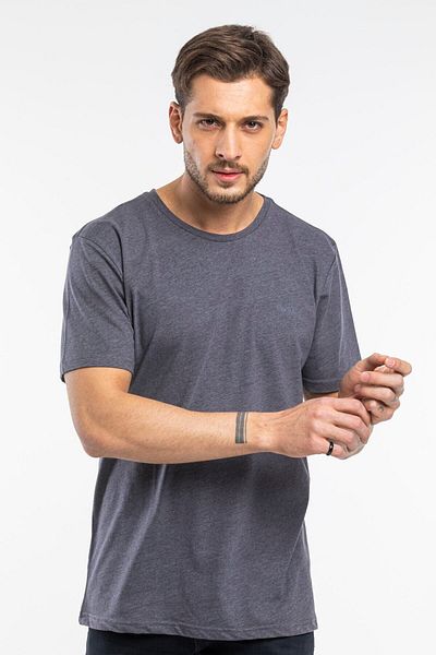 Superlife Ανδρικό μπλουζάκι με λαιμόκοψη με λεπτή εφαρμογή Brooklyn printed Spr 266