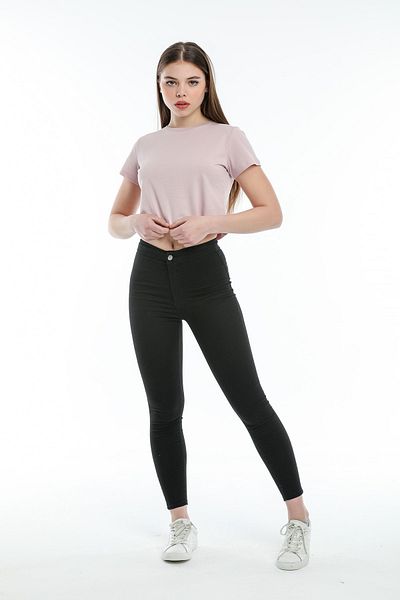 Superlife Women's Crop Knitted T-Shirt Spr21y13