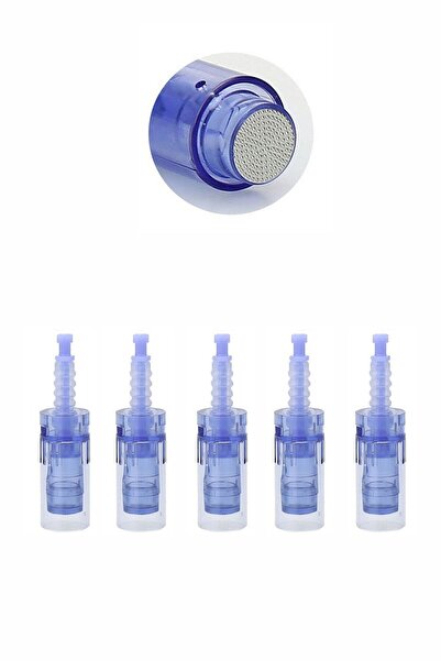 Ertalife 5 Adet Nano Pin Dermapen Başlık Mavi Klipsli A6 Cihazına Uyumlu