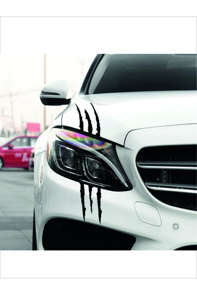 Bay S PLUS Headlight Claw Sticker Car Motorcycle Laptop Wall Compatible Foil Sticker 10X30CM