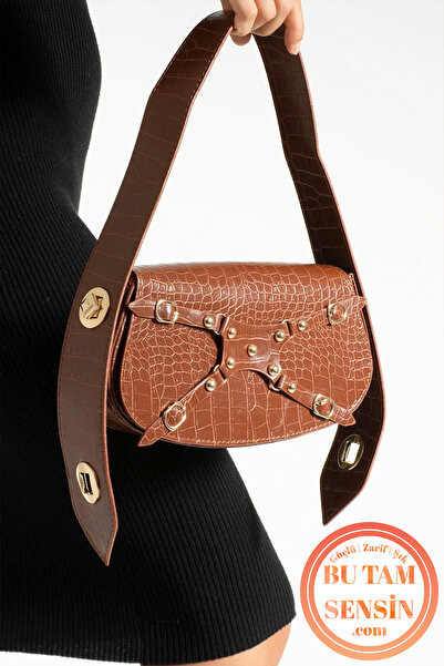 Bu Tam Sensin Taba Kroko Desenli Kadın Çift Kademeli Özel Kilit Askı Sistemli...