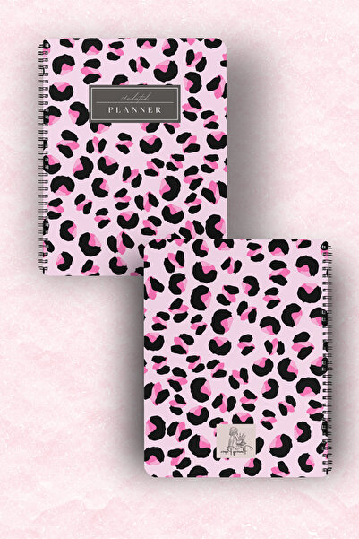 Flowery Paper Leopar Tarihsiz Ajanda ,Planlayıcı, Süresiz,Spiralli Sert Kapak...