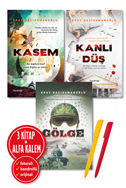 hayykitap Alfa Kalem+Gölge+Kanlı Düş+Kasem Eray Hacıosmanoğlu 3 Kitap Set (YE...