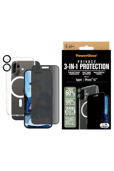 Xiaomi PanzerGlass Protection Package 3-in-1 iPhone 16 - Ultra Wide and Privacy