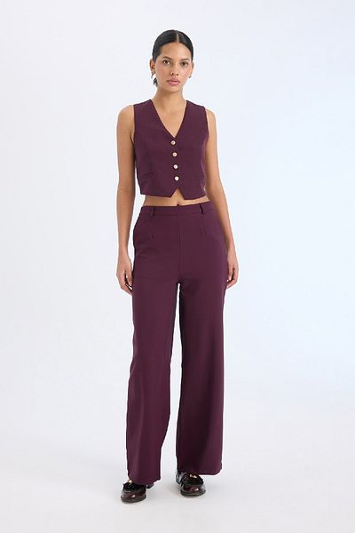 DeFacto Wide Leg Pants High Waist Wide Wide Leg E2365Ax24Au