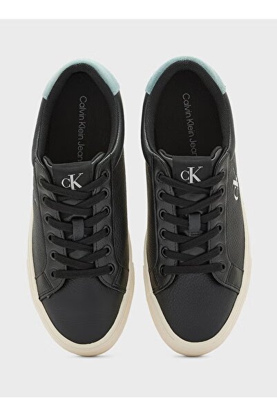 Calvin Klein Kadın Yüksek Rahat Taban Deri Siyah Sneaker YW0YW01669-0GX