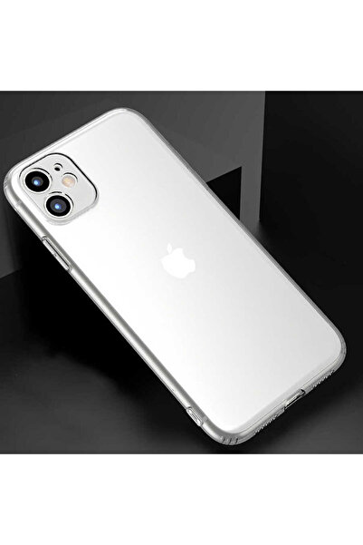 halkhouse iPhone 11 Kılıf İnce Şeffaf Esnek Yumuşak Süper Silikon Kapak