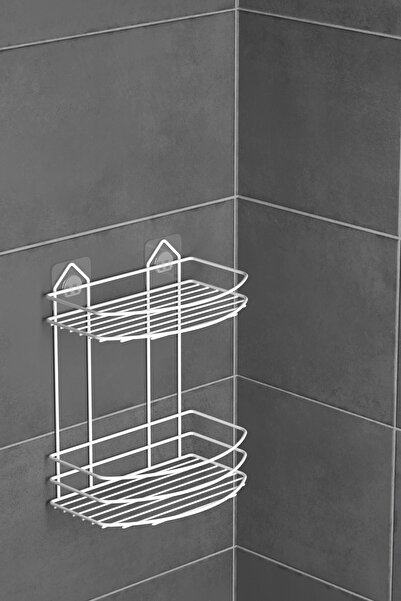 Tekno-tel حمام لاصق من طبقتين من TEKNOTEL - صابون منظم وشامبو فوري باللون الأبيض ST008