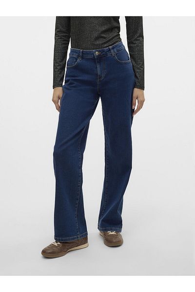 Vero Moda Weit geschnitten VMELLY Orta Bel Weiter Beinschnitt Jeans