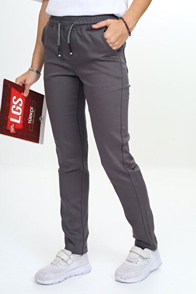 Joui Co Kız/Erke kÇocuk Unisex Pamuklu Gabardin Okul Pantolonu