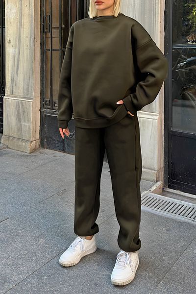 BayBayan Γυναικείο Basic Casual Loose Oversize Εποχιακό Σετ φόρμας