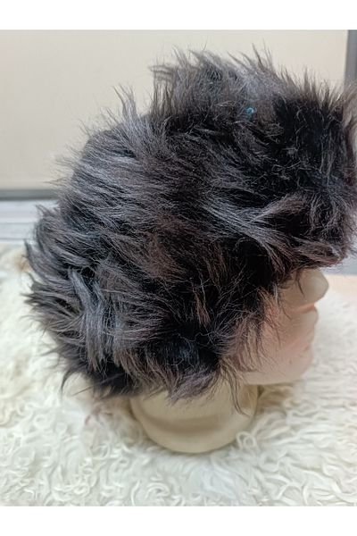 hoaryage Long Furry Toskan Sheep Fur Börk - Hat, Beanie, Forestman