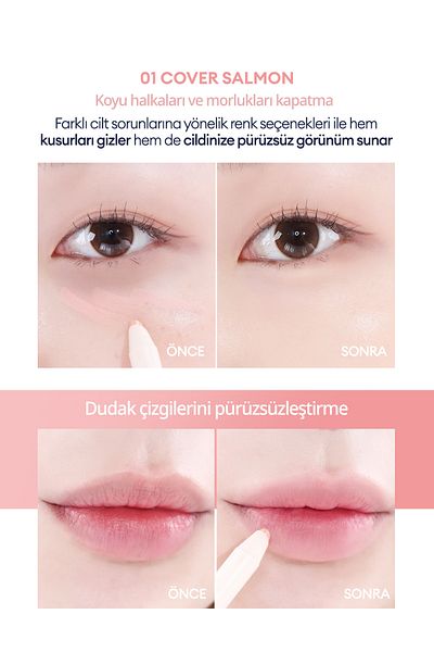 PERIPERA Peripera Mood Fit Color Organizer Pen Concealer - Salmon Coral Color 001Coversalmon