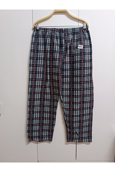 NETYILDIZ Pantaloni de pijama din țesătură fleece din bumbac de calitate, cu talie elastică