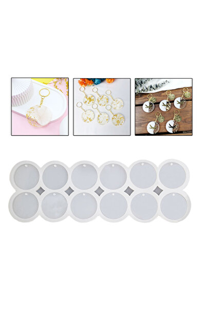 Eminonutoptanci Epoksi Reçine Silikon Kalıp Çoklu Yuvarlak Delikli Anahtarlık...