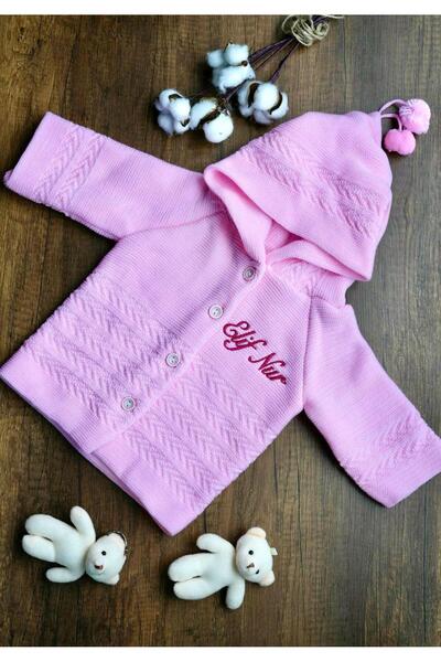 tinykiddesign Nakışlı Çift Katlı Triko Çocuk Bebek Yelek Özgü Yelek Düğmeli Y...