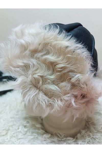 hoaryage Μακρύ γούνινο παλτό Toscan Sheep Fur Bork - Καπέλο, Μπερέ, Forester