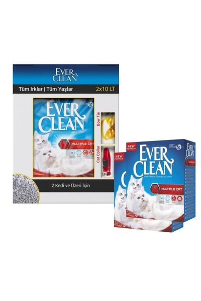 Ever Clean Multiple Cat Çok Kedili Topaklanan Kedi Kumu 2x10 Lt