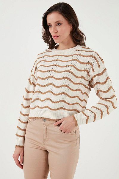 Fashion Friends 24K0376K1 Pulover ajurat pentru damă