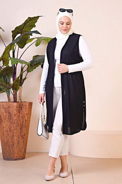 Ferace سترة طويلة كبيرة الحجم - للنساء لجميع المواسم