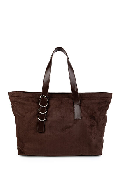 minebag Barbara Bitter Brown - Geanta de umar dama din piele intoarsa