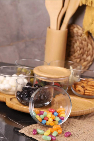 Bambum Duo 7-Pack Bamboo Silicone Airtight Glass Breakfast - 300 ml