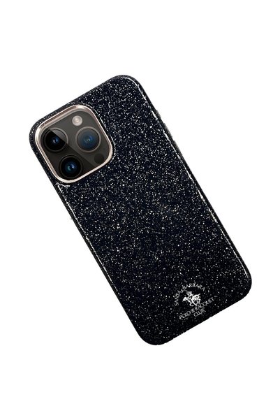 Generic Brand Santa Barbara Polo Racquet Club iPhone 15 Pro Max Aurora Glitter Cover - Black 382105