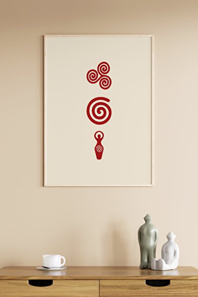 Sweetco Çerçevesiz Poster Wicca, Pagan, Religious Symbols, Spiral, Luna Goddess, Triade Poster